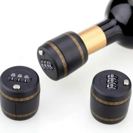 Plastic Bottle Password Combination Lock Wine Stopper tools Vacuum Plug Device k26 LL