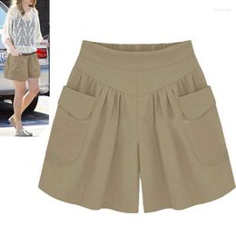 Running Shorts Women Summer Button Knee-length Wide-leg Loose Drape Korean-style Casual Womens Office Streetwear Fashion Simple