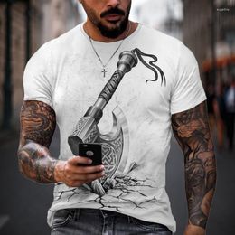 Men's T Shirts Fashion For Men Hammer 3D Print Tee Top Short Sleeve Oversized Hip Hop O-Neck T-Shirt Clothing Camiseta