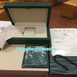 Top grade green wooden brand watches' box with papers cards271E