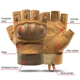 Cycling Gloves Fishing 1 Pair Great Palm Padded Flexible Half Finger Non-Slip Outdoor For Climbing