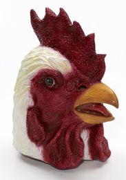 Animal Mask Rooster Cock Costume Funny Play Chicken Masquerade Party Chick Cosplay Latex Masks Adult Realistic Dress Props