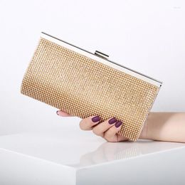 Evening Bags Golden Wallets For Women Handbags Trends 2023 Bling Clutch Original Luxury Diamond Bag Designer Shoulder Fashion