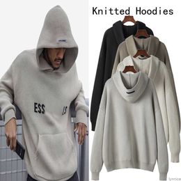 Designer Essentialhoodie Knitted Sweater for Men and Women Fashion Streetwear Pullover Swearshirts Essentail Loose Hoodie Long Sleeve Sweaters Cotton Hoody U1po