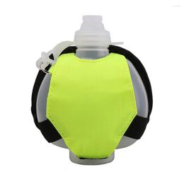 Water Bottles Flexible Silicone Mouth Bottle Fluorescent Colour Seal Sport Adjustable Wrist 200ml Running For Nighttime