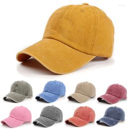 Ball Caps Cotton Baseball Cap Spring Autumn Pure Color Cowboy Water Washing Hats Hat Hip Hop Fitted For Men Women Grinding