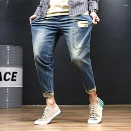 Men's Jeans Black Men Denim Blue Jean Distressed Boys Jogger Pants Hip Hop Harem Stretch Male Teenager Trousers Plus Size 42 44 46 48