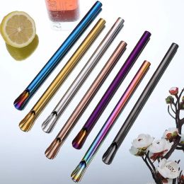 304 Stainless Steel Drinking Straws Portable Summer Milk Tea Smoothie Straw Creative kitchen Bar Counter supplies T9I001207 LL LL