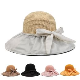 Wide Brim Hats Bucket Hats Summer Sports Beach Shading Multifunctional Straw Woven Sun Hat 230721