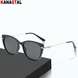 Sunglasses Women Polarized UV400 Trend Diamond Sun Glasses Ladies TR Metal Cat Eyeglasses Frame Travel Beach Cycling Eyewear