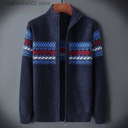 Men's Sweaters ICPANS Winter Knitted Sweater Men Vintage Christmas Mens Cardigan Plaid Sweater For Male Men clothing T230724