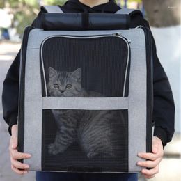 Cat Carriers Carrier Backpack Large Space Breathable Outgoing Travel Bag For Cats Small Dogs Transport Pet Supplies