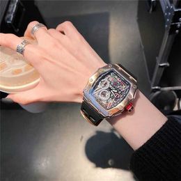 Multi-function R ichardes Watches Men's Watch High Beauty Student Trend Dominant Milles Red Demon Black Technology Tritium Gas Women's Watch89AG