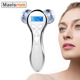 Face Massager 4D Micro Flow Massager Roller USB Charging Enhancement Beauty Roller Body Massage for Anti Ageing Wrinkling and Slimming 230720