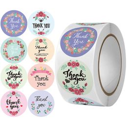 Thank You Stickers Pink Bronzing Stickers Wedding Stickers Labels Personalised Envelope Seals Gift Decorations 500pcs/roll