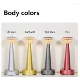 Table Lamps LED Iron Art Touch Dimming Eye Protection Rechargeable Bar Lamp For Living Room Bedroom Light Atmosphere Fashion Desk