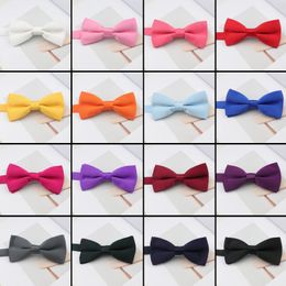 Bow Ties Tie Fashion Wedding Party Groom Men Women Solid Candy Colour Cravat Polyester Necktie Bowtie Male Dress Shirt Gift