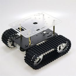 ElectricRC Car Smart Robot Tank Chassis Tracked Platform with 12V 350rpm Motor for Arduino DIY Toy Part mini T101 Arrival 230724