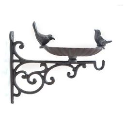 Other Bird Supplies Bath Frost Proof Cast Iron With 2 Birds Decoration Feeder For Balcony