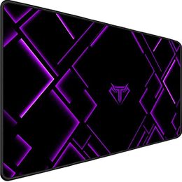 Large Mouse Pad XXL Extended Mouse Pad with Stitched Edges 35.4x15.7x0.12 Non-Slip Base Mouse Mat Desk Pad Purple Version