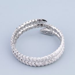 bilayer diamond snake bangle bracelets for women gold men charm infinity tennis bracelet Luxury designer jewelry Fashion Party Wedding gifts Birthday girls sale