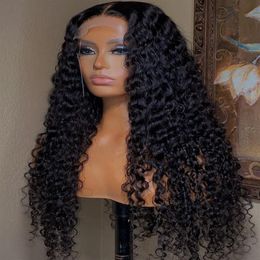 26 inch Long Loose Curly Lace Front Wig For Women With BabyHair High Temperature Fiber Daily Wear Middle Part Deep Part Glueless 1357q