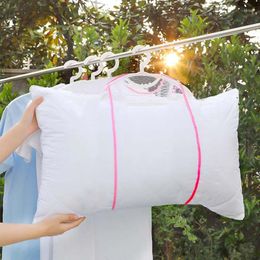 Hangers Household Drying Pillow Net Foldable Mesh Toys Rack Portable Hang Holder For Basking Towel Socks Underwear Blouse