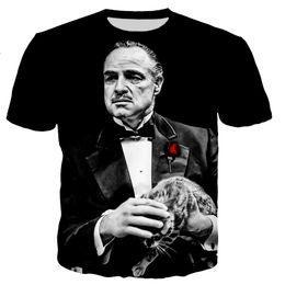 2022 Novo Gangster Film The Godfather Men Women Moda T-shirts Streetwear Estilo Casual Camiseta Oversized Dropshipping Tee Tops