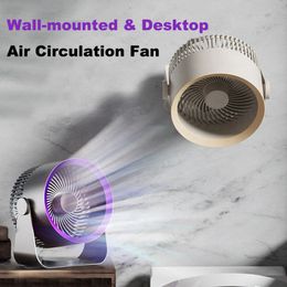 Other Home Garden Wireless Wall Mounted Air Circulation Electric Fan 4000mAh USB Rechargeable Small Portable Table Desktop for Office 230721