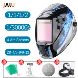 Welding Helmets Auto Darkening Welding Mask Large View Big Windows 100x97mm DIN4-13 Optical 1112 4 Sensors Welding Helmet Mask Ture Colour 230721