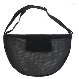 Storage Bags Basketball Mesh Portable Adjustable Swim & Gym Single Ball Carrying Pouch With Metal Zipper Sackpack Sling Back Bag