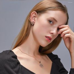 Necklace Earrings Set Ins Style For Women Simple Full Diamond Alloy Snowflake Girlfriend Valentine's Day Gift