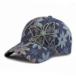 Ball Caps Baseball Cap Women Hat Butterfly Rhinestone Summer Sun Protection Curved Bill Beach Accessory For Hiphop Holiday Sports Teens