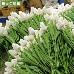 Decorative Flowers 10pcs Tulip Simulation Flower Wedding Decoration Silk Home Plant