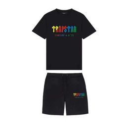 Brand TRAPSTAR Clothing T-shirt Tracksuit Sets Harajuku Tops Tee Funny Hip Hop Color T Shirt Beach Casual Shorts Motion current 548ess