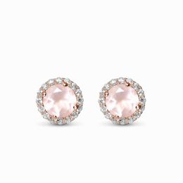 Hot sale of new sterling silver S925 pink moonlight stone earrings for women's minority design sense exquisite earrings