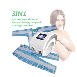 3 in1 Far Infrared Lymphatic Drainage Detoxification Slimming Machine Pressotherapy Device With 24 Airbags Automatic Cycle Full Body Massager For Muscles Relax