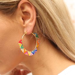 Stud Go2boho Native Ethnic Beads Earring Womens Jewellery Gift For Her Miyuki Large Hoops Earrings Pendientes Stainless Steel Ear Ring gift