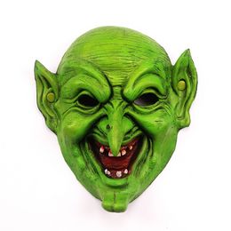 PU Foam Green Witch Masks Halloween Masquerade Party Mask Stage Show Movie Cosplay Props Sorceress Long Nose Masks Accessories