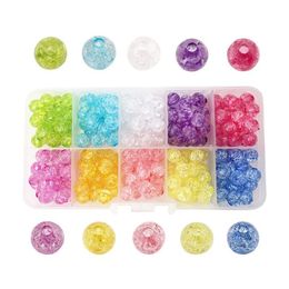 Acrylic Plastic Lucite 8/10Mm Mticolor Plating Acrylic Beads Loose Spacer Round Bead Jewellery Plastic/Resin Artificial Pearl Making D Dh6Iy