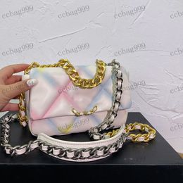 2024 Cross Body Designer Shoulder Bag Super Soft Sheepskin Flap Ringer Braided Chain Tote Two-tone Hardware Crossbody Mini Makeup Case Underarm Bags 20x13cm