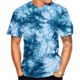 Mens TShirts Men Spring And Summer 3D Pattern Print Fashionable Round Neck Short Sleeved Shirt Casual Daily Clothing Breathable Tops 230724