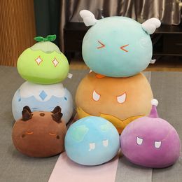 Plush Dolls 10cm Low Price Game Genshin Impact Slime Pendent Cute Throw Handful Toys Cartoon Birthday Xmas Gift 230724