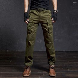 Men's Pants 2023 Men Multi-Pocket High Quality Cargo Elastic Outdoor Hiking Tactical Sweatpants Male Military Combat Trousers