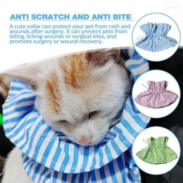 Dog Collars Elizabethan Collar For Cats Polyester Washable Comfortable Anti Bite Soft Recovery Kittens Small Dogs