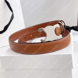 Womens Thin Waistband Designer Genuine Leather Belt High Quality Girdle Fashion Silver Letter Buckle Belt Luxury Cowskin Belts Mens Cintura Ceintures