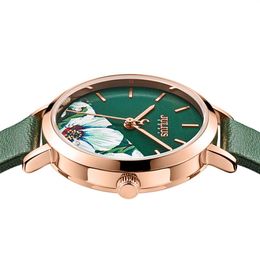2022Julius Watch Green Fresh Girl Fashion Watch Flower Design Delicate Gift Watch Clock For GF With Gift Box Packaging JA-1089235w