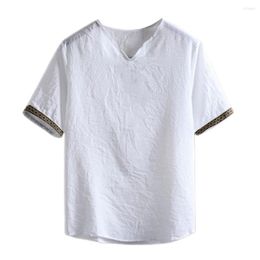 Men's T Shirts Summer Plain Color Korean Fashion Men Short Sleeve Hawaii Shirt Light Weight Clothing