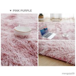 Carpets Luxury Plush Carpets For Living Room Fluffy Rugs For Bedroom Aesthetic Decoration Soft Long Pile Carpet For Children Anti-Slip R230725