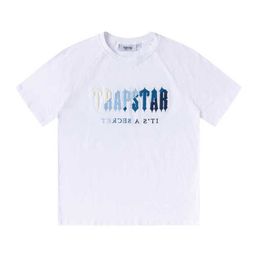 Men's Trapstar T Shirt Set Letter Embroidered Tracksuit Short Sleeve Plush Shorts Motion current 258ess